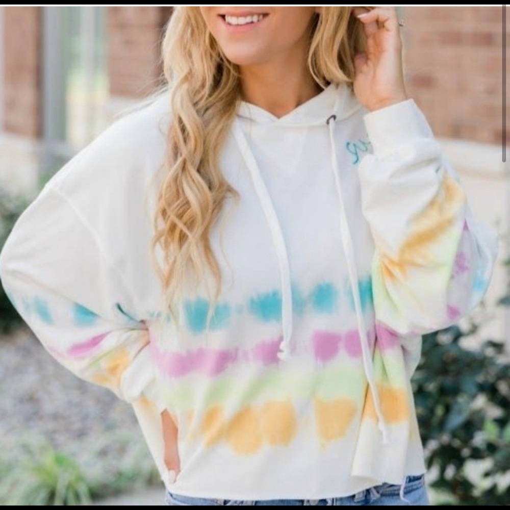 Pink Lily Summer Sunbeams Tie Dye Hoodie